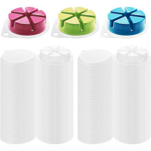 100pcs Wax Melt Molds, Flip Top Clear Wax Melting Containers, 6 Cavities Round Plastic Wax Melting Clamshells