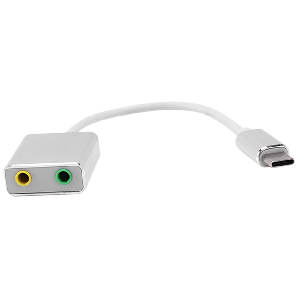 Connector Type C Cable Sound Card Splitter External Adapter Headphone Usb Sound Card External Adapter With 3.5Mm Female 6131313518488
