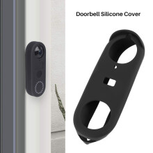 Silicone Case Designed for Nest Hello Doorbell Cover (Black) - Full Protection Night Vision Compatible
