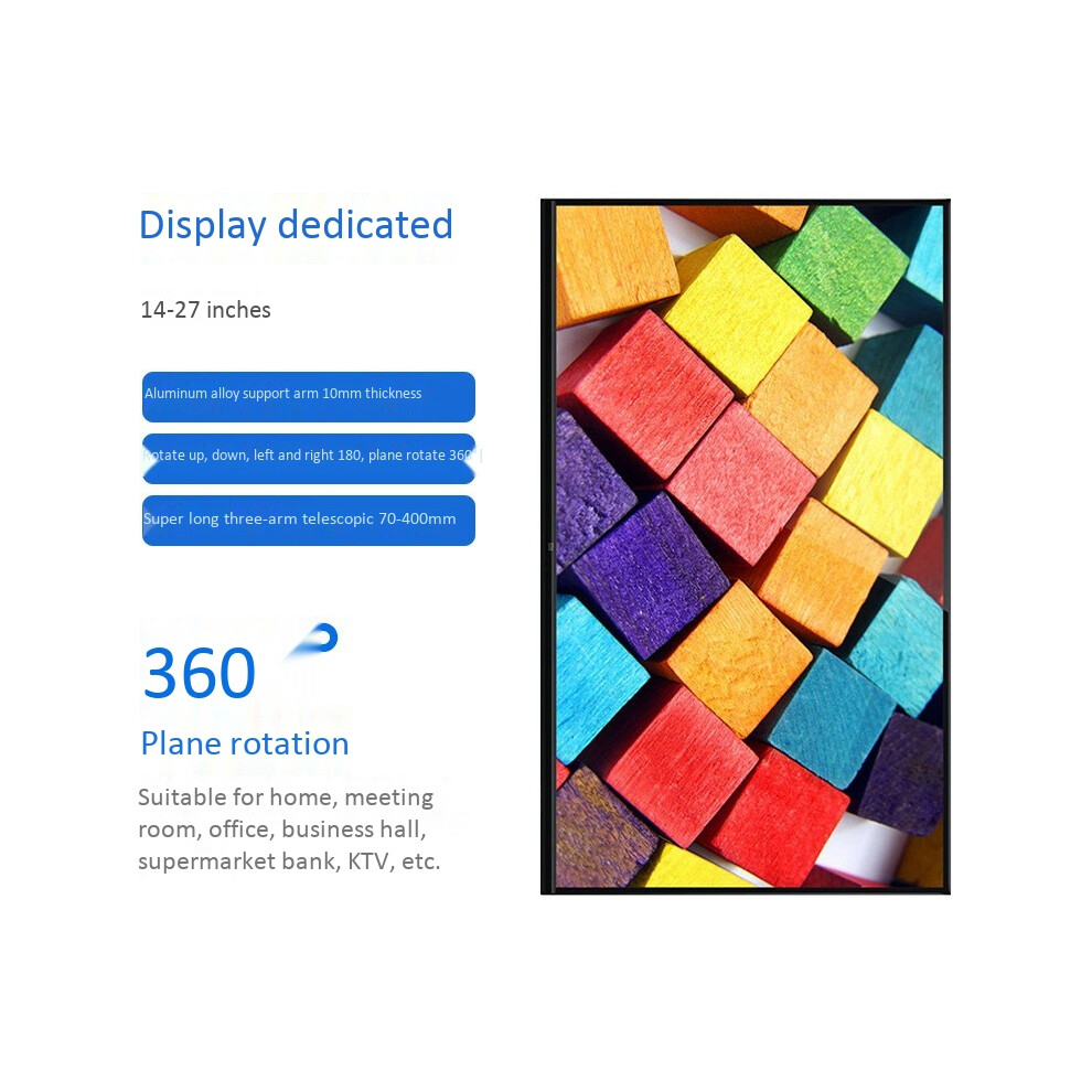 Universal Wall Mount Stand For 14-27Inch Lcd Led Screen Height Adjustable Monitor Retractable Wall For Vesa Tv-F03 4712190604956