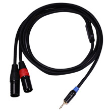 Cavo Hi-Fi da 3,5 mm un 2 XLR Maschio Cavo Stereo da 3,5 un XLR Placcato Argento di Alta Qualità, da 3,5 AUX un 2Xlr, 1.8M