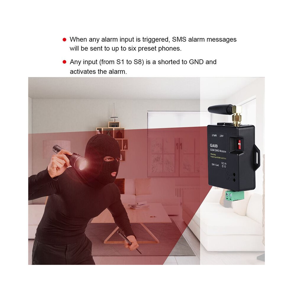 8 Ch Home Security Sms Alarm Call With Intelligent Design And Wireless Sms Alarm Call Dc6v-Dc15v 4711465579630