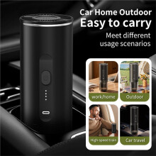 Electric Espresso Coffee Machine for Car & Home Camping Portable Coffee Maker 2-in-1 Capsule Powder Travel Coffee Maker