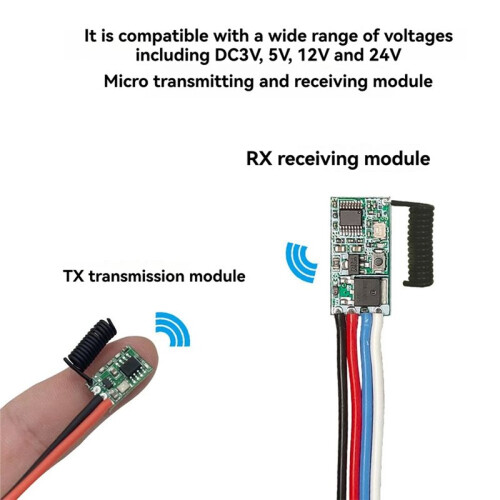 DC3V 5V 12V 24V Wide Voltage Universal Miniature Transmitter/Receiver Module 433 Power- Transmission Module 1