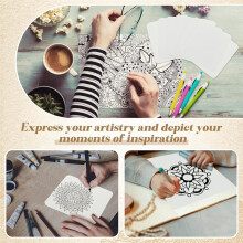 100 Pcs Artist'S Tiles 3.5'' X 3.5'' Zen Square White Paper Tiles Drawing Supplies for Calligrapher Watercolor Sketch