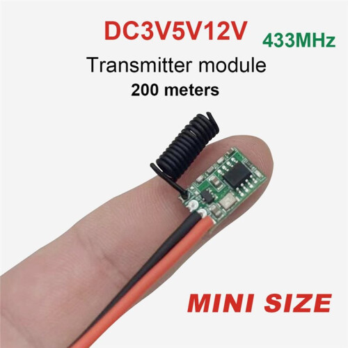 DC3V 5V 12V 24V Wide Voltage Universal Miniature Transmitter/Receiver Module 433 Power- Transmission Module 2