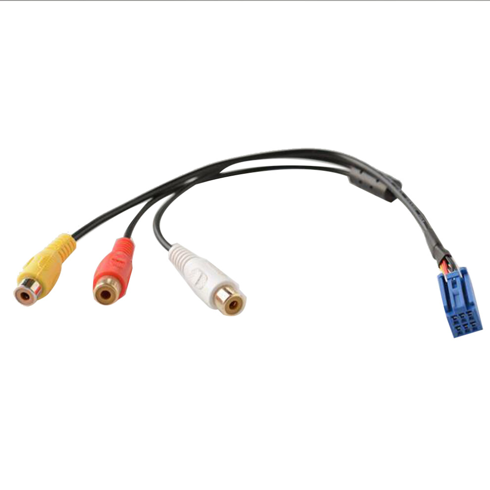 Car Rca Female Audio Video Av-In Cable Wire For Headunit 6Pin A/V Port 3040 6032294850454