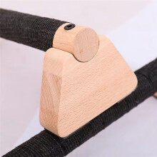 1 Pair Wooden Push Bar, for Home Workout Parallettes Bars,Push- Stand Exercise Equipment for Men and Women 25CM