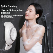 Elektrische Rugborstel voor Wandmontage met Roterende Kop voor Onder de Douche, Geschikt voor Dieptereiniging, Exfoliatie en Massage