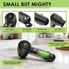 Electric MasonJar Vacuum Sealer Kit with Reusable Vacuum Bags,3in1 Handheld Vacuum Sealer, Powerful Vacuum Seal Machine
