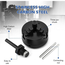 Lathe Chuck Set,3 Self-Centering Lathe Chucks, Z011 Extension Three Jaw Chucks and Connecting Rod Set