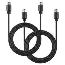 2-Pack 5-Stifts DIN MIDI-Kabel, 3-Fots Hane Till Hane 5-Stifts MIDI-Kabel för MIDI Keyboard, Keyboard Synth, Rack Synth, Rack Synth