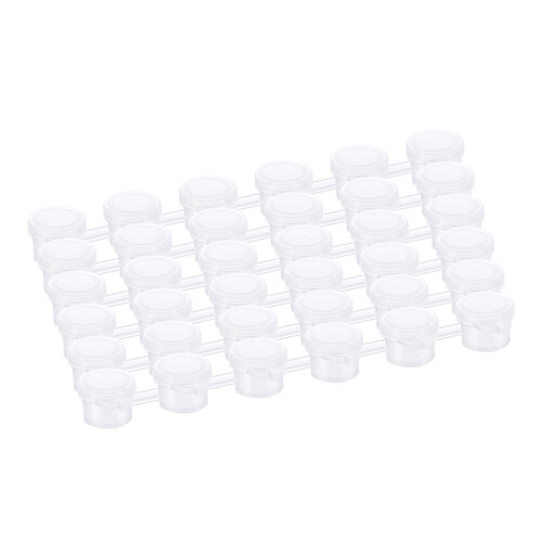 30 Strips 180 Pots Paint Pots Strips 3 Ml  Paint Pot Empty Paint Cups Crafts Plastic Storage Containers