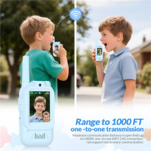 Kids Video Walkie Talkie with 2inch HD Screen USB-C Rechargeable One-Click HD Call Intercom for Kid Ideal Gift
