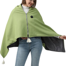 Portable Heated Blanket USB Rechargeable Heated Blanket with Zipper 3Temp Temperature Adjustment Office Camping Home A