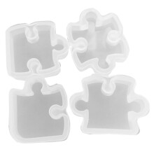 DIY Jigsaw Puzzle Mold Silikon Kann Ganzseitig AnhäNger Kristall Epoxy Spiegel GläNzend Zusammengebaut Werden