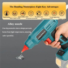 Bezprzewodowy Pistolet do Klejenia na Gorąco do Akumulatora dla 20 V, Cyfrowy Wyświetlacz Temperatury, Regulowany, Wytrzymały Pistolet do