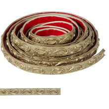 0,8 Inch X 16,4 Ft Champagnekleurige Gouden Kroonlijst - Zelfklevende 3D-Bloemige Wandlijst voor Spiegellijsten en Meubels