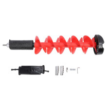 28in Ice Auger Kit with 6in Steel Cutter & Nylon Drill for Efficient Drilling