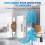 Window Cleaning Robot, Automatic Window Cleaning Robot with 4 Nozzles, Intelligent Navigation,Remote Control Eu Plug 4