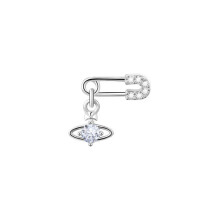 S925 Sparkling Planet Earrings, Paperclip Ear Cuff with Zircon for Cartilage