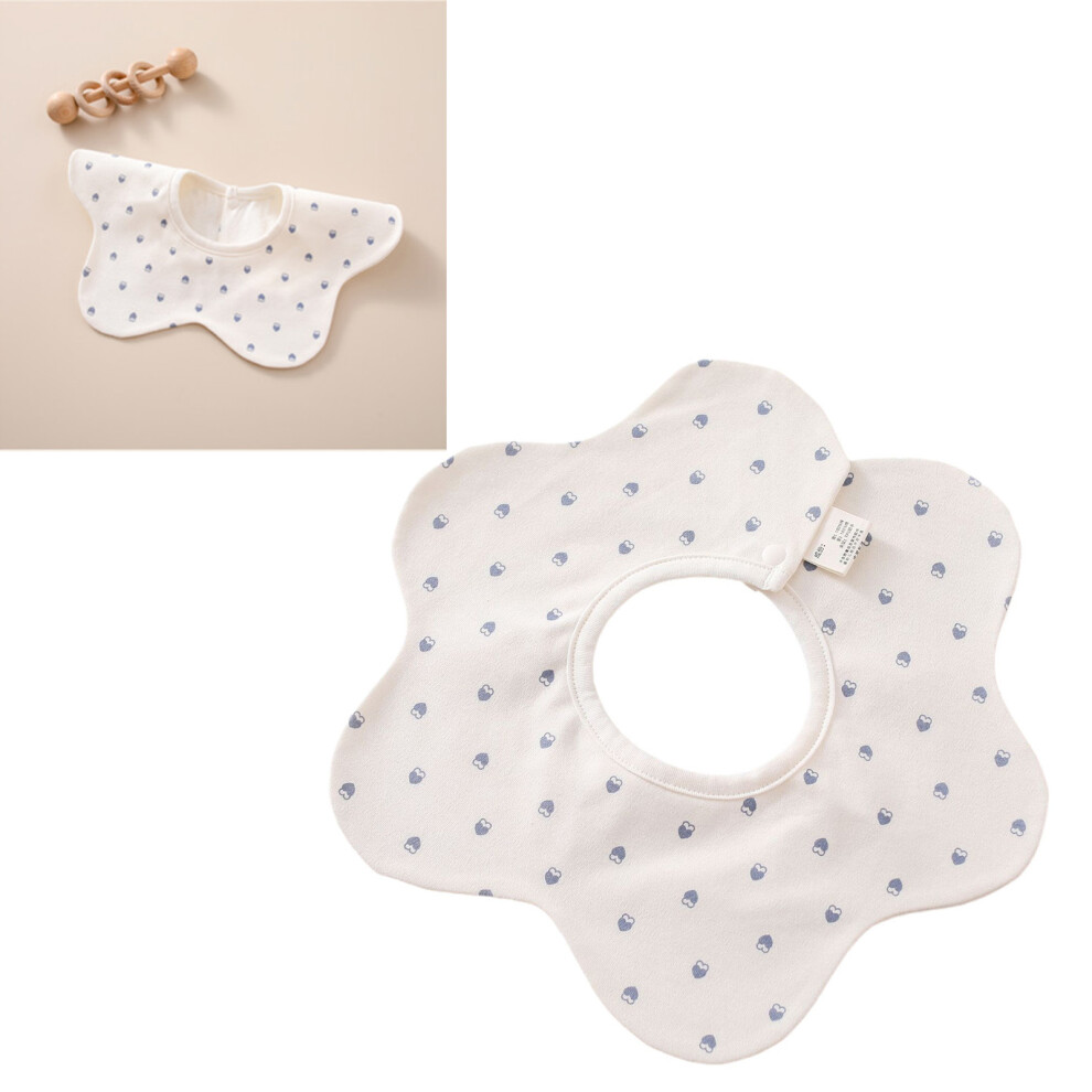 Highly Absorbent Baby Drool Bibs, Rotatable Cotton Bib for Boys & Girls