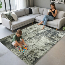 (120x170cm (4ft x 5.6ft), Frost) Traditional Rug Cashmere Area Rug Luxury Soft Carpet Non Slip Floor Mat for Lounge Hallway Bedroom