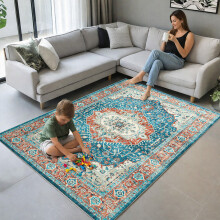 (120x170cm (4ft x 5.6ft), Regal) Traditional Rug Cashmere Area Rug Luxury Soft Carpet Non Slip Floor Mat for Lounge Hallway Bedroom