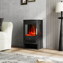 Garden Sanctuary 1800W Freestanding Electric Fireplace-8 Flame Colors, 2 Heating Mode, WiFi & Remote