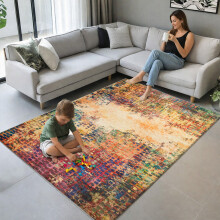 (120x170cm (4ft x 5.6ft), Vibrant) Traditional Cashmere Rug Soft Woven Area Carpet Non Slip Living Room Bedroom Hall Floor Mat