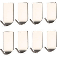 Ganchos adhesivos de fácil instalación, organizador de pared de acero inoxidable, impermeable y duradero, perfecto para baños, cocinas, oficinas y