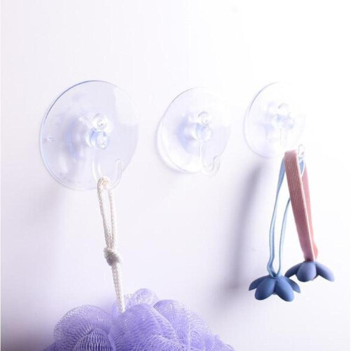 Suction Cups For Wide Application, Clear Plastic Removable, Durable Material Wall Hooks, High Quality PVC Easy Installation Reusable Suction Cups 2