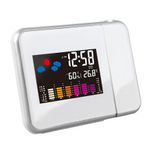 Orologio elettronico portatile con temperatura e umidità, 15x11x6cm