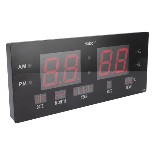 Digital Wall Clock with Big LED Display Countdown Timer Adjustable Height Auto DST Modern Night Light Auto Brightness for Diverse Environments 2