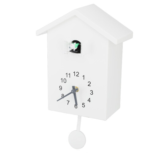 Modern Cuckoo Clock Wall Mounted, Charming Cuckoo Call Adjustable Volume Control Battery Powered Quiet Operation Minimalist Design High Quality 1