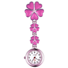 Medical Lapel Watch with Quartz Movement, Water Resistant Design for Daily Use, Heart-shaped Decor Easy to Read Dial, Convenient Handwashing Support,