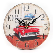Silent Non Ticking Wall Clock with Oil Painting Surface Finish, Battery Operated Round Wall Clock with Lightweight Design Vintage Home Decor Style, Wa
