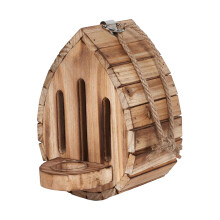 Butterflies House And Feeder Wooden Habitat For Garden Natural Wood Water And Feeding Box Outdoor Bee Nesting Shelter