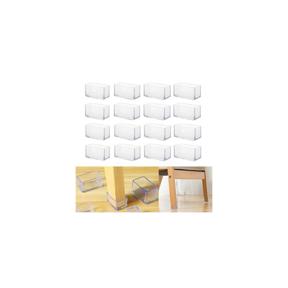 Furniture Foot Protectors, Transparent Silicone Chair Leg Covers, Perfect For Preventing Scratches On Floors And Reducing Noise (16Pcs) 9405630884777