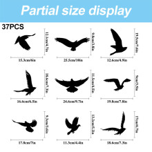 Anti-Collision Window Bird Stickers, Glass Door Protect Save Bird Strikes, Easy Install Long-Lasting Self-Adhesive for Smooth Surface, Decorative
