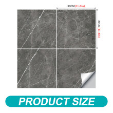 Elegante piso autoadesivo com padrão de mármore, piso vinílico com superfície lisa para fácil limpeza e material durável, decorativo e