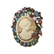Dateless Cameo Design Goldfarbene Anstecknadel für formelle-5