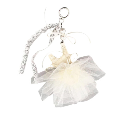 Breloque de chaussure brodée de perles romantiques,-Jupe blanche