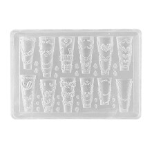 Ensemble de modèles d'ongles artistiques en Silicone,-Style 1