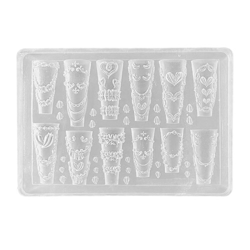 Nagelkunstform aus lebensmittelechtem Silikon mit-Stil 1