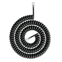 Modern Coiled RJ9 RJ11 4P4C Telephone Line Spring Cord for Home and Office Use, Compatible with Standard Landline Phones