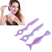 3er Set aus Silikon-Eyeliner- und Augenbrauen-Schablonen für Makeup-Anfänger