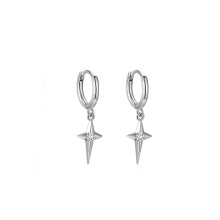 S925 Cross Star Earrings, Unisex Geometric Ear Cuff for Men & Women