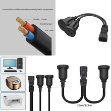 IEC320 C14 zum Netzstecker IEC320 C14 männlich zu 2 weiblichen Adapterkabel Netzadapter C14 zu australischem Adapter