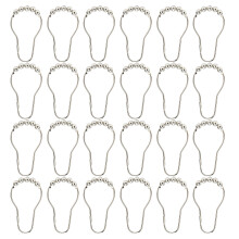 Heavy Duty Curtain Hooks, Stainless Steel Hooks With Beads Design For Smooth Sliding On Shower Rods
